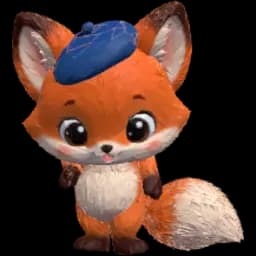 The French animal friend, a fox in a beret