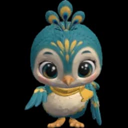 The Gujarati animal friend, a peafowl chick
