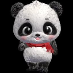 The Mandarin animal friend, a panda cub